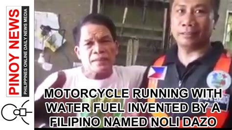 Motorcycle running with water fuel invented by Noli Dazo.